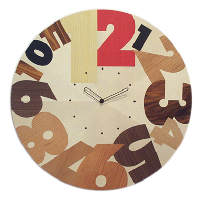 寄木デザインがお洒落です！　イタリア・ピロンディーニ掛け時計　Ortondo032