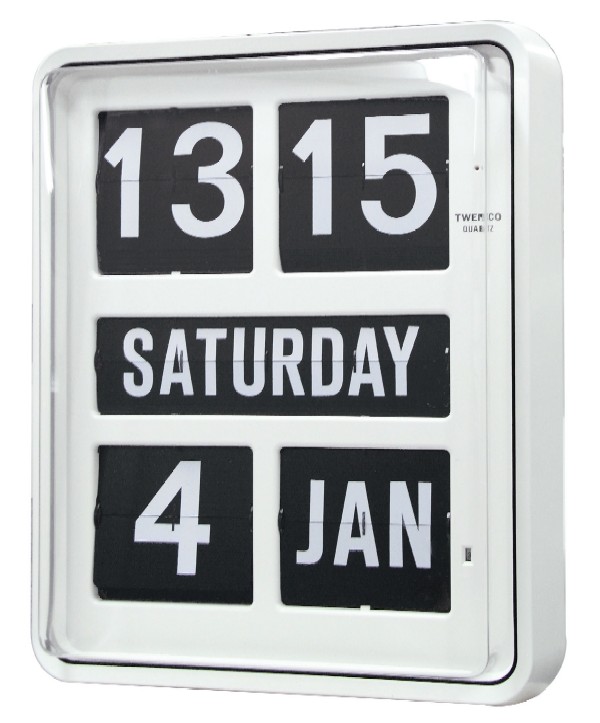 TWEMCO大型カレンダー時計　　BQ-1700ホワイト　掛け時計