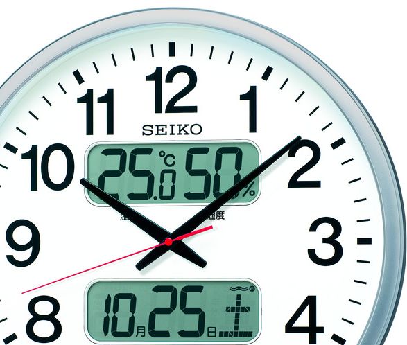 SEIKO掛け時計　セイコー掛け時計　大型時計　オフィス時計　SEIKO電波時計　KX237S デジタル表示　SEIKO掛け時計 グリーン購入法適合商品