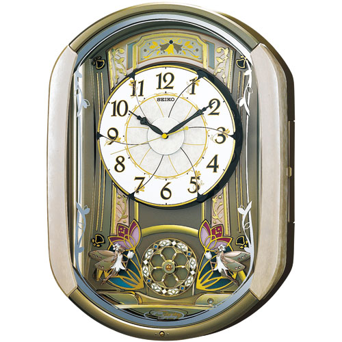 特別な時間や記念日をお好きなメロディでお知らせ！からくり時計ウエーブシンフォニー　RE567G　セイコー　SEIKO電波時計